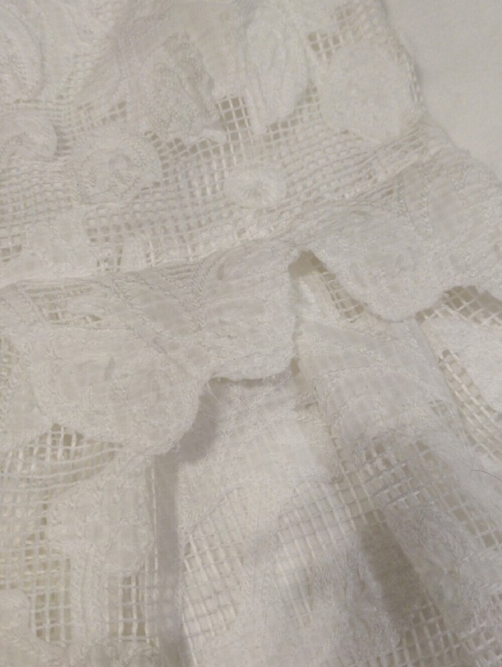 Anthropologie White Top with Subtle Red Stitch Detail - Picture 6 of 15